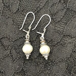 Silpada LIGHT THE WAY Pearl Drop Earrings